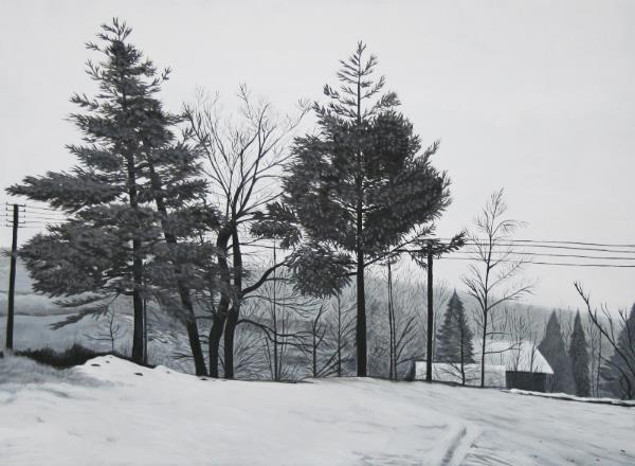 Stephen Loughman: Jonas, oil on gesso panel, 35 x 45 cm, 2013 | Stephen Loughman: Interiors | Thursday 25 April  – Saturday 25 May 2013 | Kevin Kavanagh