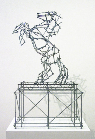 Ben Long: Gimpel Fils Horse Scaffolding Sculpture Scale Model | Beasts of England, Beasts of Ireland | Saturday 8 June  – Sunday 8 September 2013 | VISUAL Centre for Contemporary Art