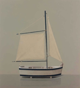 Comhghall Casey: Toy Sailboat, oil on canvas, 56 x 51cm | Comhghall Casey: New Paintings | Friday 25 October  – Tuesday 26 November 2013 | Solomon Fine Art