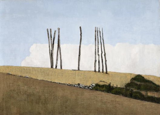 John Kelly: The Sticks, 2013, oil on canvas board, 61 x 83 cm | John Kelly: Sticks and Stones | Friday 18 October  – Thursday 21 November 2013 | Oliver Sears Gallery
