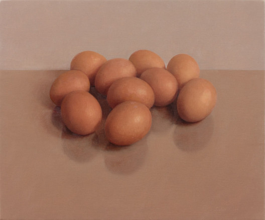 Comhghall Casey: Ten Eggs, oil on linen | Easter Group Show | Friday 28 March  – Saturday 10 May 2014 | Solomon Fine Art