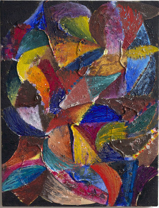 Mark Swords: An artist not untouched by Modermism, 45x34 cm, oil and various materials on linen, 2014 | Mark Swords: The Hinterlands | Friday 28 March  – Saturday 26 April 2014 | Kevin Kavanagh