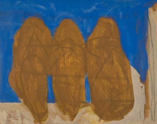 Robert Motherwell: Hollow Men Night, acrylic and china marker on canvas, 1987, 16 x 20 inches | Collected: Irish and International Paintings and Sculpture | Friday 28 March  – Saturday 26 April 2014 | Hillsboro Fine Art
