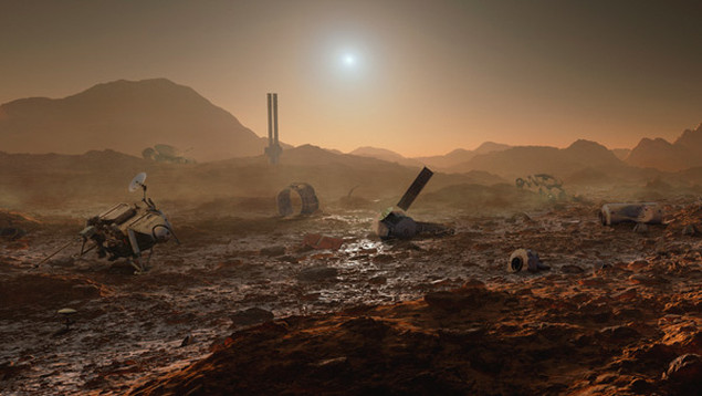 Kelly Richardson: Mariner 9, 2012, 3-channel HD video installation, 43' x 9' (variable) with 5.1 audio, Edition of 3 | Kelly Richardson: Haunted | Monday 26 May  – Friday 18 July 2014 | VOID