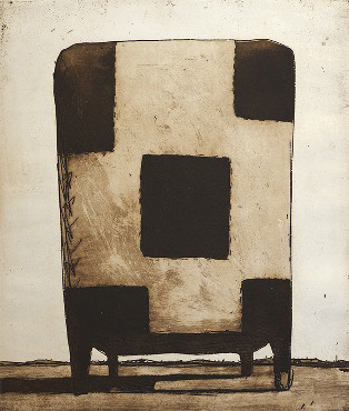 John Kelly: Rear, 2005, etching, 49.5 x 42.5cm; edition of 10 | John Kelly: From under my Mother’s Bed | Wednesday 14 May  – Sunday 1 June 2014 | 