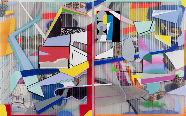 Danny Rolph: Paradiso 8, dyptich mixed media on triple wall, 100 x161cm, 2014 | Diana Copperwhite and Danny Rolph: Inside the Palace | Saturday 7 June  – Saturday 5 July 2014 | Kevin Kavanagh