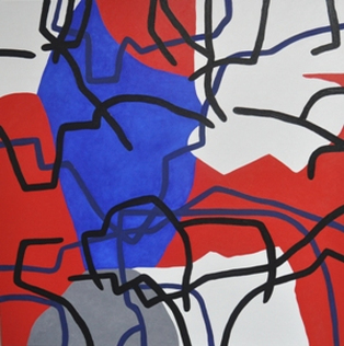 Samuel Walsh: Ver VII (Maya), acrylic/oil/canvas, 100x100cms, 2013 | Samuel Walsh: New Paintings and Some Drawings | Saturday 9 August  – Thursday 4 September 2014 | Courthouse Gallery