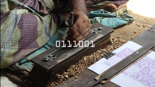 Aideen Doran: The Revolutionary Machine, 2014, still image from three channel video projection, 12 minutes | The Ghost in the Machine | Friday 5 September  – Saturday 27 September 2014 | Galway Arts Centre