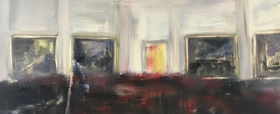 Claire Halpin, Storm II, oil on gesso on board, 30x40cm