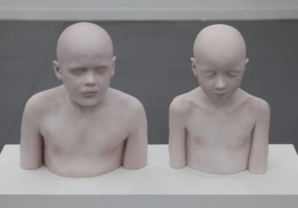 Daphne Wright: Sons,  2011, Jesmonite, paint | Daphne Wright: Antrum | Saturday 21 March  – Saturday 2 May 2015 | Uillinn: West Cork Arts Centre