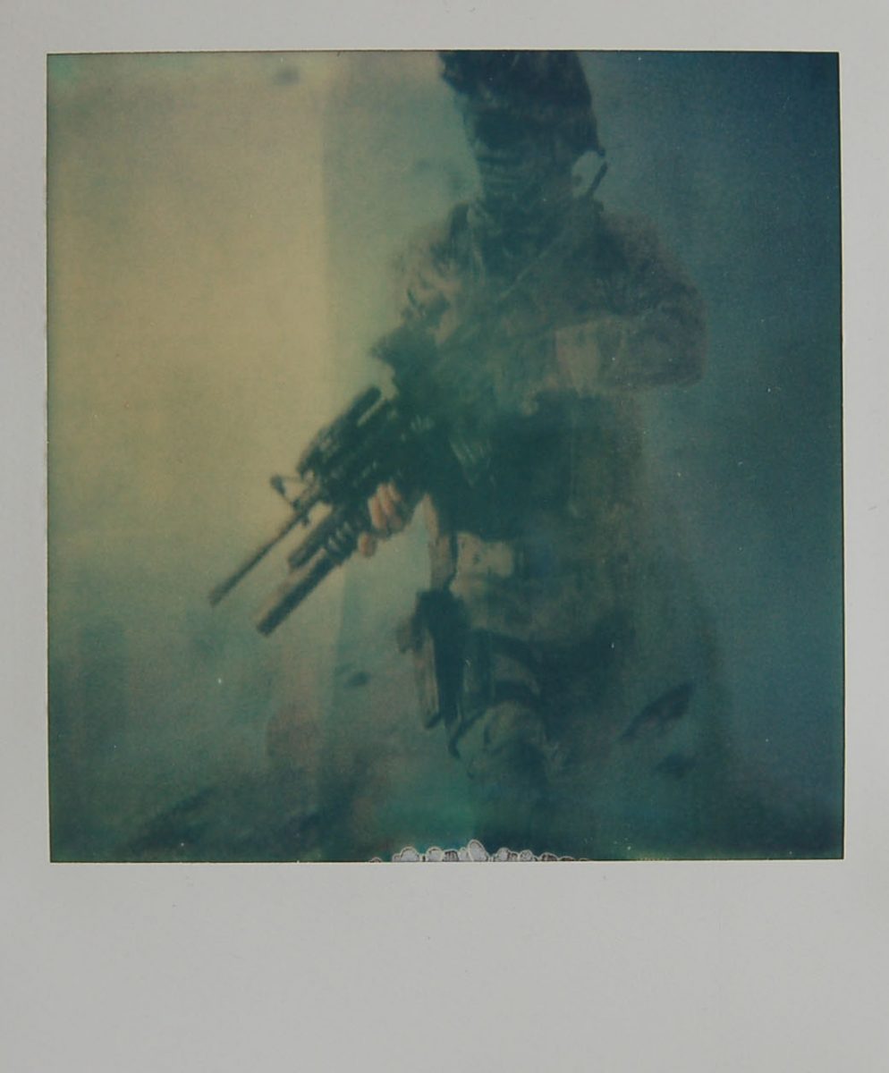 Jane Queally: from the series Call of Duty, polaroid, 2013 | Telling Lies | Saturday 25 April  – Saturday 23 May 2015 | Rua Red