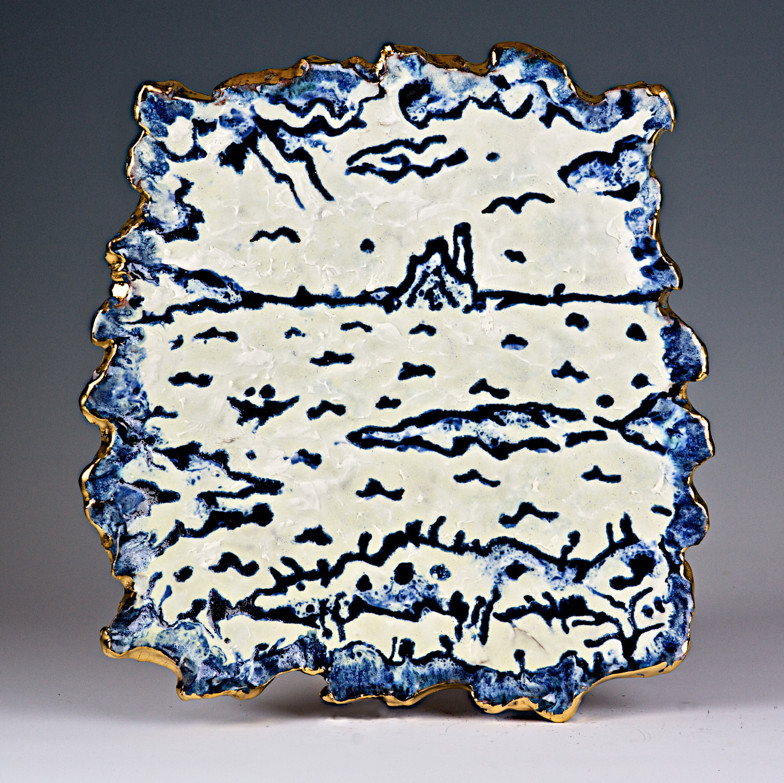 Cormac Boydell: Roaring Water Bay, 2015, terracotta, 35 x 38cm | Nearshore | Saturday 9 May  – Thursday 11 June 2015 | Uillinn: West Cork Arts Centre