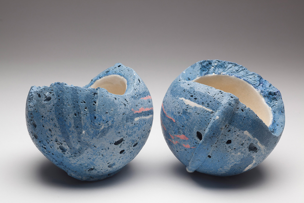 K. Standen, Blue Sky Vessels, 2014, h12 x w11 cm | Form & Function | Saturday 8 August  – Saturday 29 August 2015 | CIT Wandesford Quay Gallery