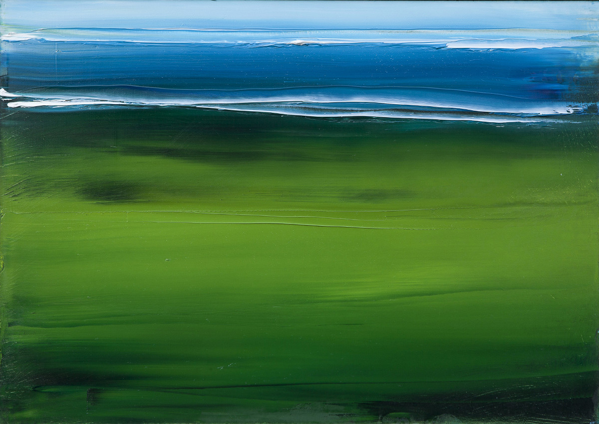 Seán McSweeney: Saltwater Land, 2015, oil on board, 28 x 40 cm | Winter Group Show featuring Seán McSweeney | Friday 18 December 2015  – Saturday 30 January 2016 | Taylor Galleries