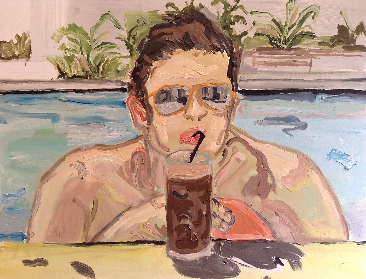 Sheila Rennick: Summer 2013, oil on canvas, 2015, 40 x 50 cm | Sheila Rennick: Something for nothing | Friday 15 January  – Saturday 13 February 2016 | Hillsboro Fine Art