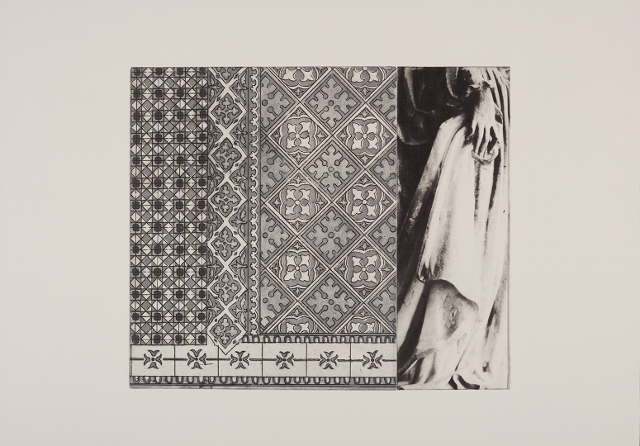 Geraldine O'Reilly: Walking the floors, etching, 34x28.5 cm | Fragments, Metaphors, Smithereens | from 4 March 2016  | Graphic Studio Gallery