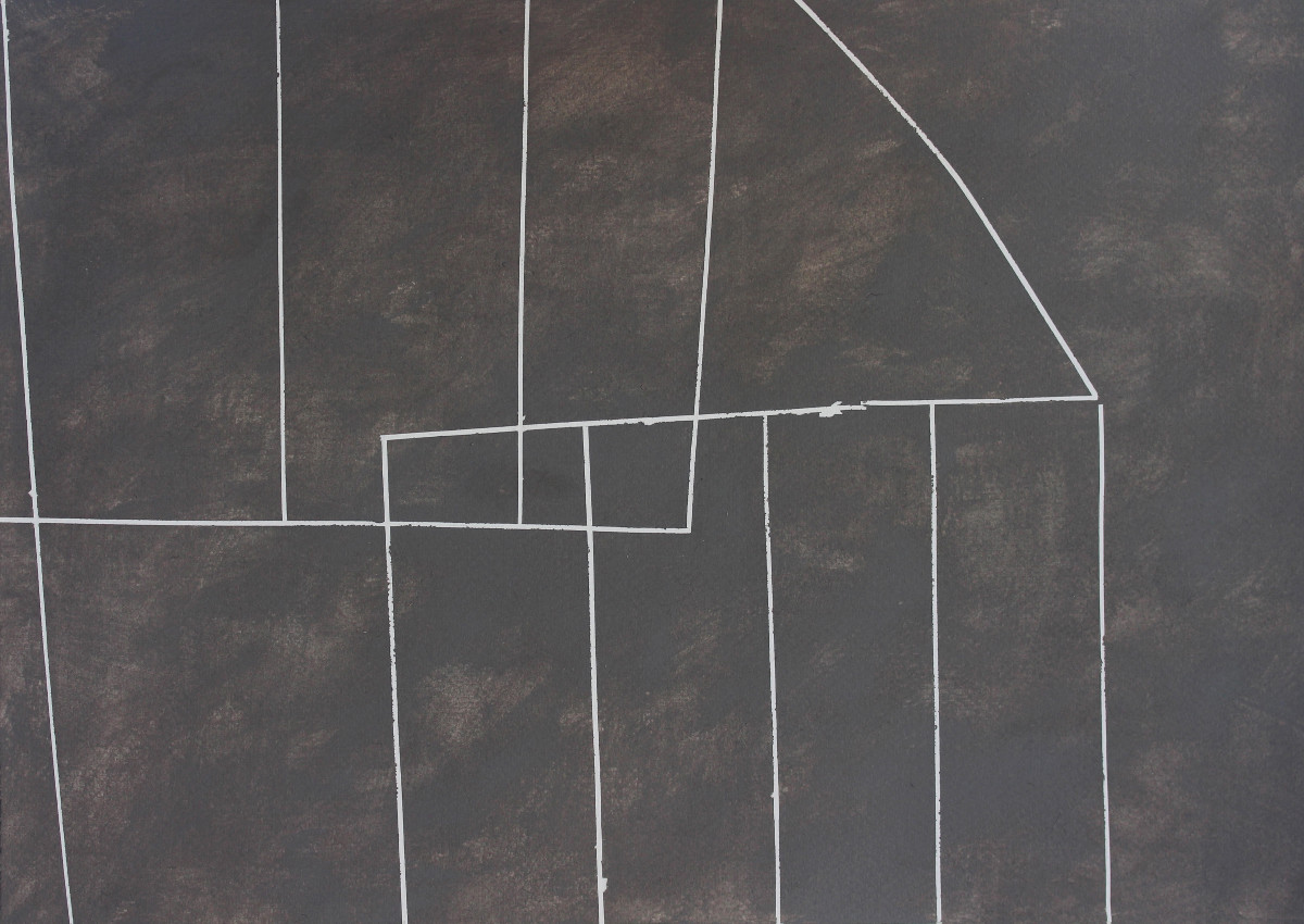 Marie Hanlon: Detach,  acrylic on paper, 29.7 x 42 cm,  2016 | Marie Hanlon: Finding Equilibrium | Friday 4 March  – Saturday 2 April 2016 | Fenderesky Gallery