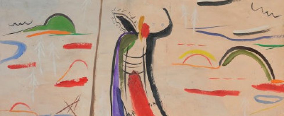 Maimie_Campbell,_The_Death_of_Cuchulainn,_1929,_tempera_on_board sq