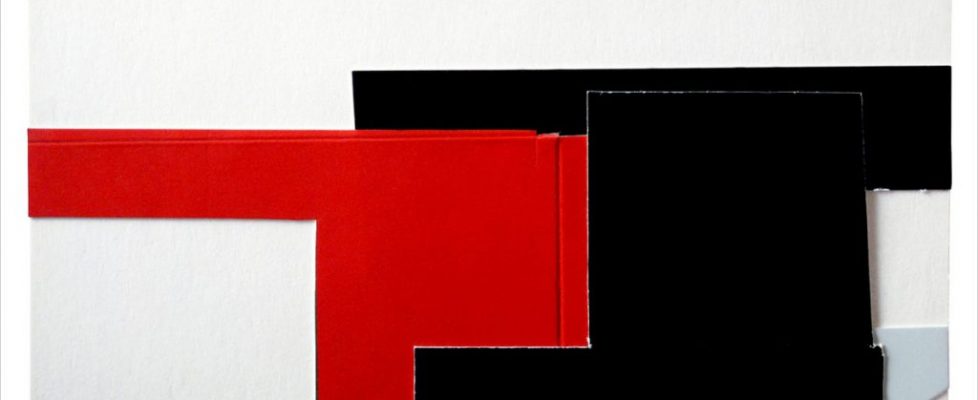 James O'Connor, Working Collage, 2014, paper collage, 8.4 x 16.6 cm