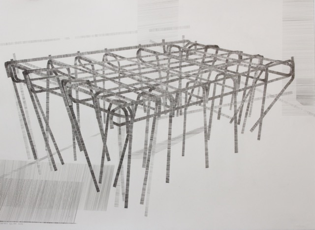Dorothy Smith: Underpinning, pencil on paper, 76 x 56cm, 2016 | Dorothy Smith: Made and Considered | Friday 20 May  – Friday 17 June 2016 | darcspace