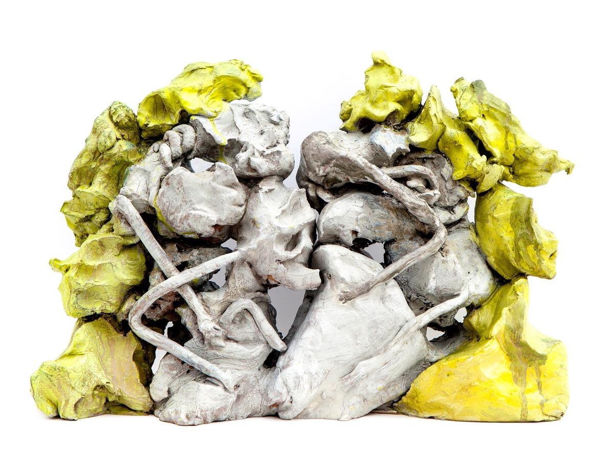 George Warren: Real Blonde, 2016, painted bronze, 25 x 40 x 8 cm | George Warren: Inner Game | Friday 8 July  – Saturday 6 August 2016 | Hillsboro Fine Art