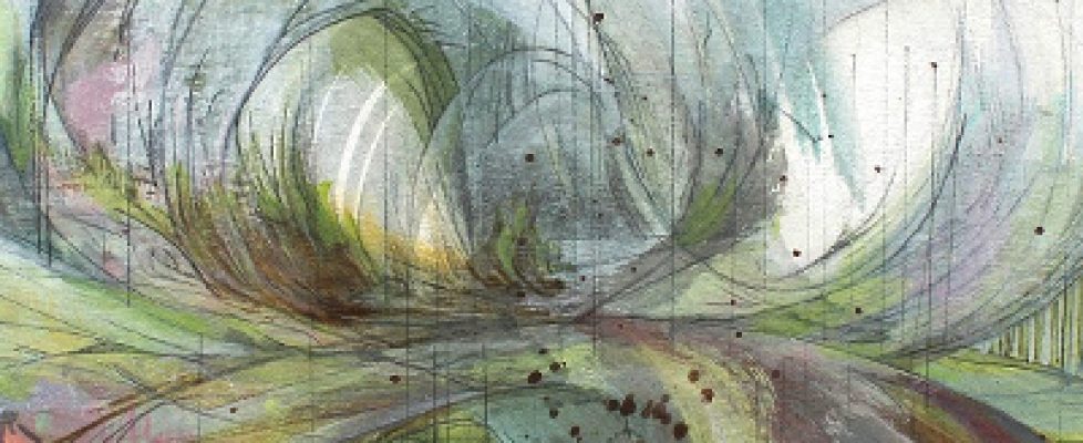 Knotted landscape_Folding pathways.Close up sq