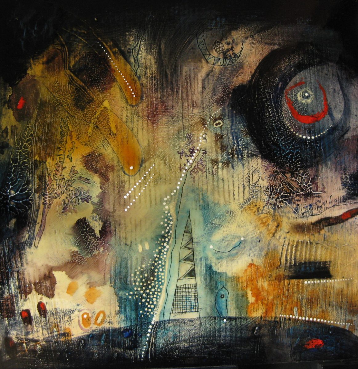 Gerry O’Mahony: At the Edge of Names, mixed media on board, 60 x 60 cm | Curator’s Choice: Gerry O’Mahony | Monday 1 August  – Friday 30 September 2016 | Hunt Museum