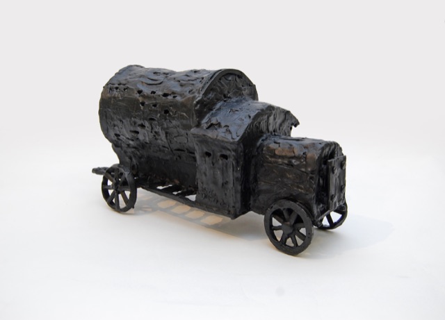 John Behan: War Chariot III, bronze, unique, 26 x 18 x 13cm | John Behan RHA: Past and Present | Friday 21 October  – Saturday 19 November 2016 | Solomon Fine Art