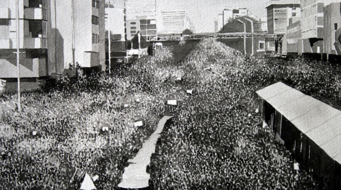 Joy Gerrard: shot crowd | Friday 20 January  – Sunday 26 March 2017 | Royal Hibernian Academy