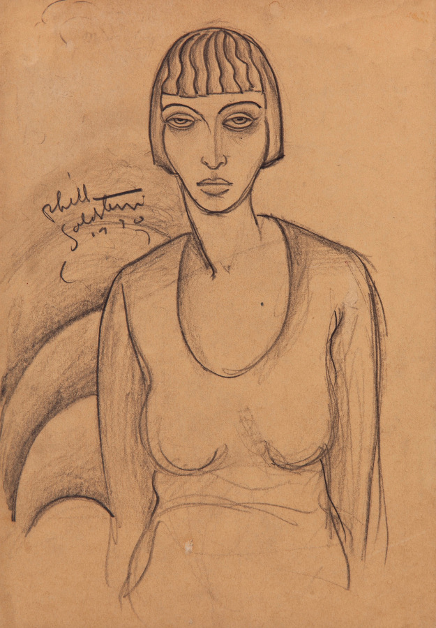 Philip Guston: Untitled, 1930, pencil on paper, 26 x 18 cm | International Collection | Friday 24 February  – Saturday 25 March 2017 | Hillsboro Fine Art