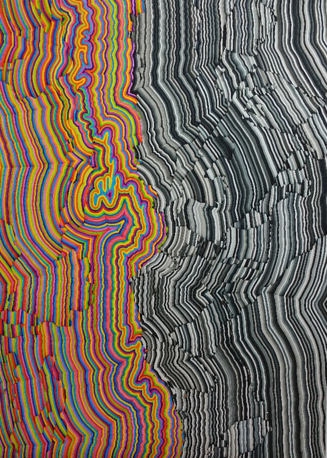 Alan Butler: Sierra.jpg (v1), 2016, lightfast pigment paint on archival 100% cotton portfolio rag, cold-mounted to dibond , 176cm x 126.5cm | Alan Butler: HELIOSYNTH | Thursday 9 March  – Saturday 13 May 2017 | Green On Red Gallery