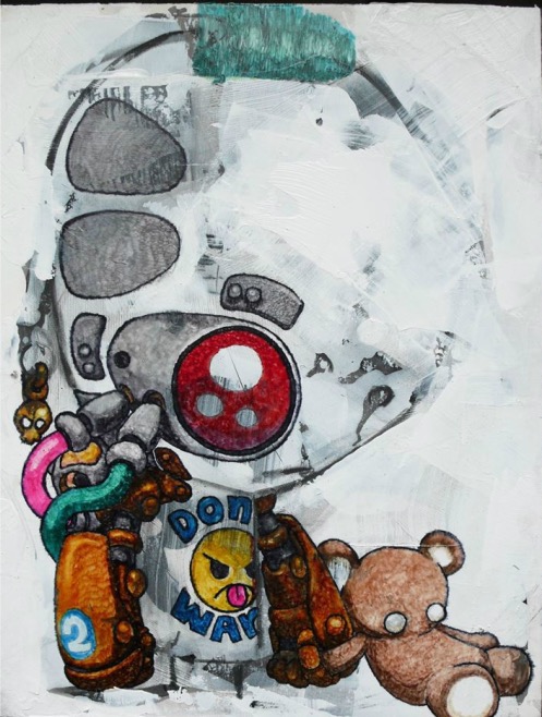 Collective piece by Mark Doherty & Kelly Ratchford | Kelly Ratchford and Mark Doherty: Things are Going to Slide | Thursday 11 May  – Sunday 11 June 2017 | Olivier Cornet Gallery