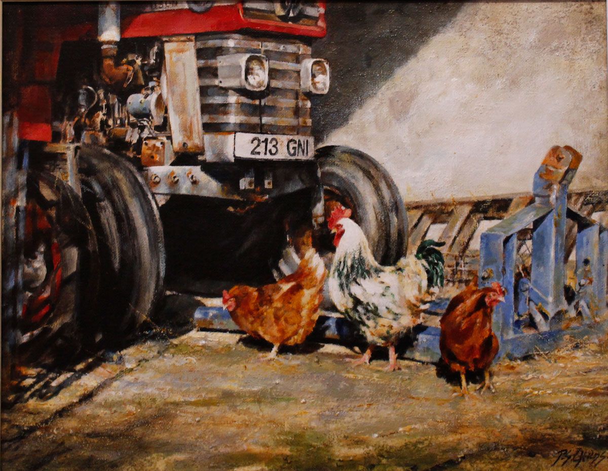 Philip Childs: Ferguson Red, acrylic on canvas, 38 x 30cm | Philip Childs: Touch of the Wild | Saturday 22 April  – Saturday 6 May 2017 | Gormleys Fine Art, Dublin