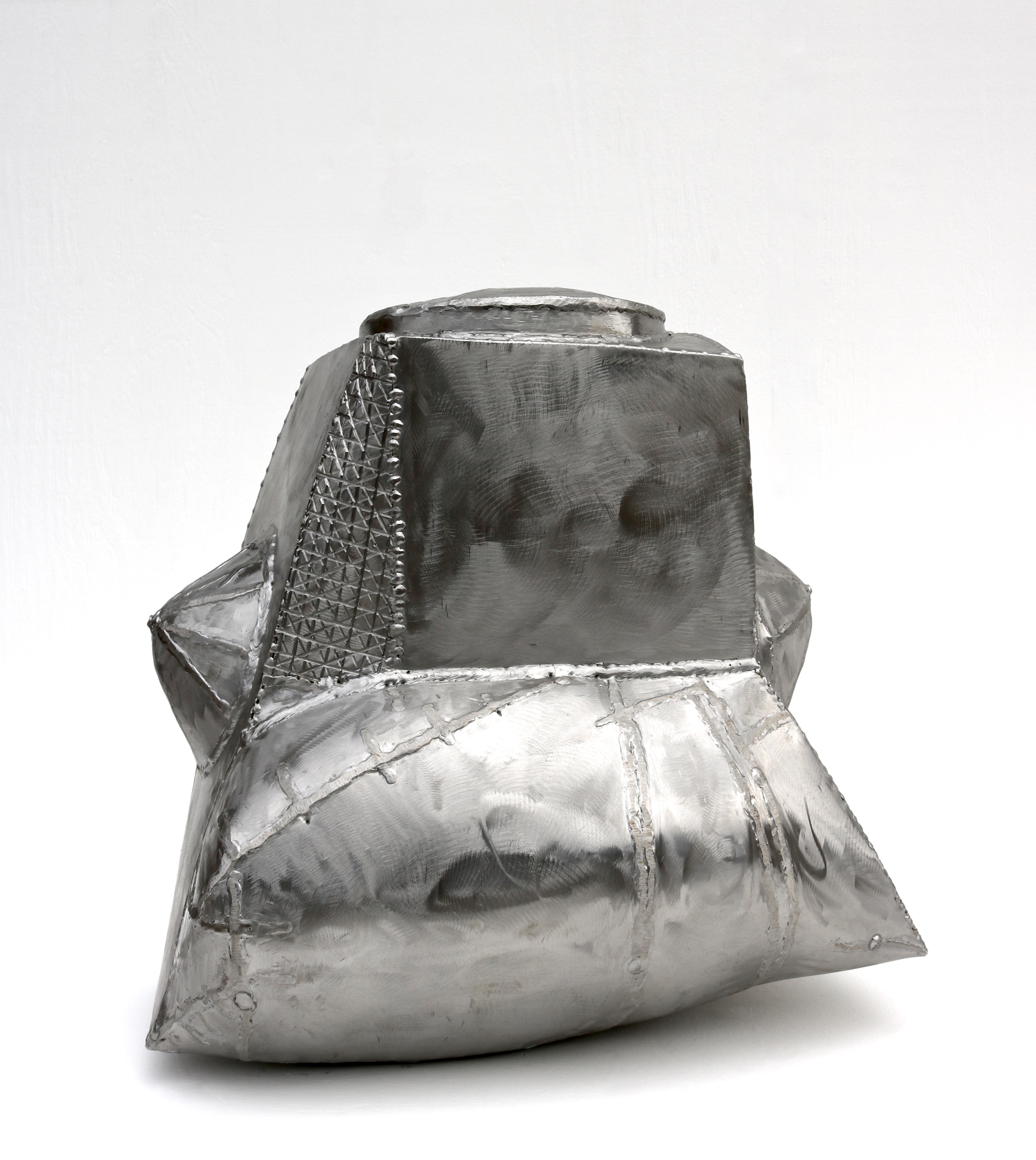 John Gibbons: Messenger/Announce, stainless steel, varnished, 2015/6, 51.5 x 51.5 x 39.5 cm | John Gibbons: The Messengers | Friday 5 May  – Monday 10 July 2017 | Hillsboro Fine Art