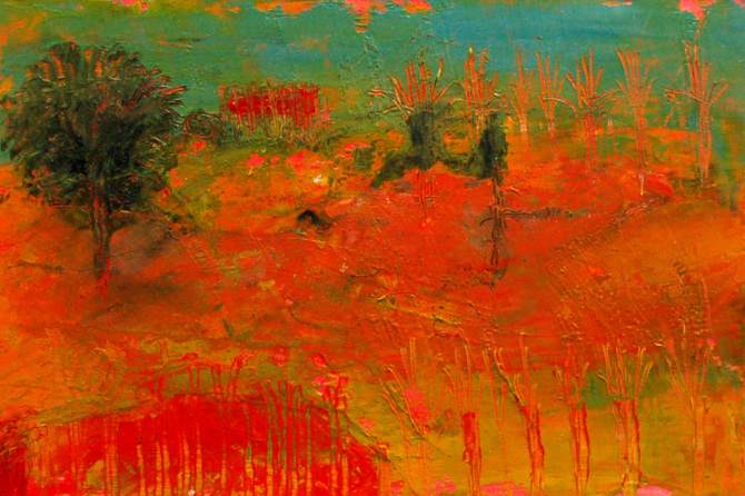 Fionnuala D'Arcy, Cast of Light IV, 2013, oil & gesso on card, 10.5 x 16 cm | Summer Group Show | Thursday 27 July  – Saturday 9 September 2017 | Taylor Galleries