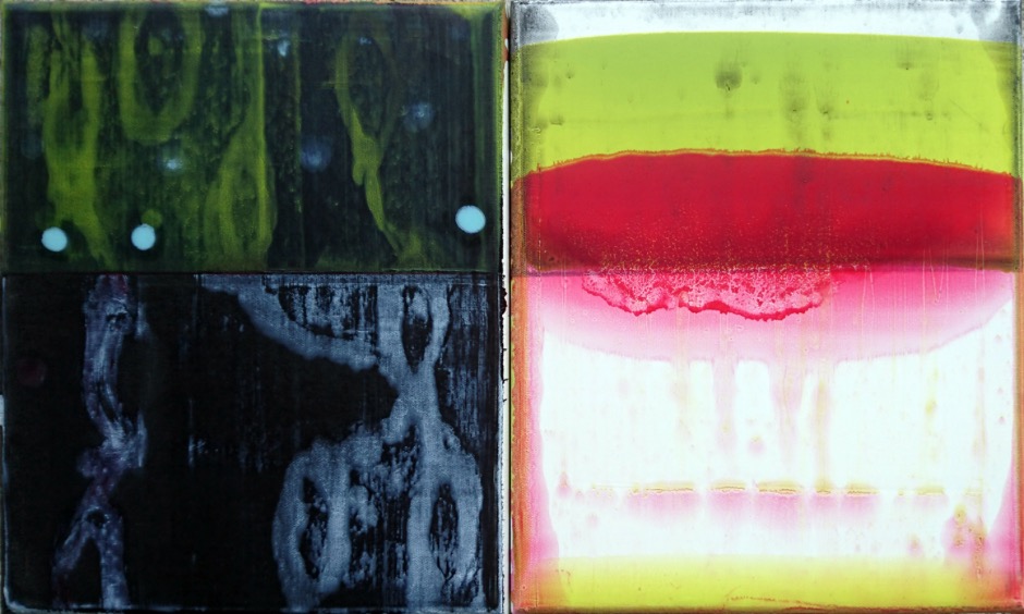 John Cronin: Warme Nights, Sweete Dewes, Fat Grounde, And Misty Mornings  2017  Oil on Canvas 41 x 61cms | John Cronin: Warme Nights, Sweete Dewes, Fat Grounde and Misty Mornings | Saturday 28 October  – Saturday 9 December 2017 | Green On Red Gallery