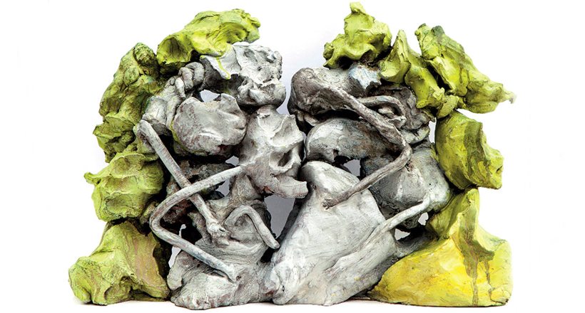 George Warren: Real Blonde, bronze painted, 25 x 40 x 8 cm | Annual Winter Exhibition | Thursday 14 December  – Saturday 23 December 2017 | Hillsboro Fine Art