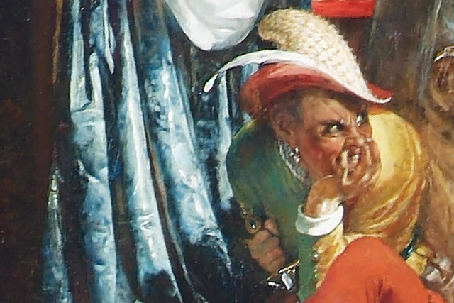 Daniel Maclise (1806 - 1870) , Francois I and Diane de Poitiers (detail), oil on canvas,  133 x 160 cm; Collection CAG | Heroes and Villains | Thursday 8 February 2018  – Sunday 14 April 2019 | Crawford Art Gallery