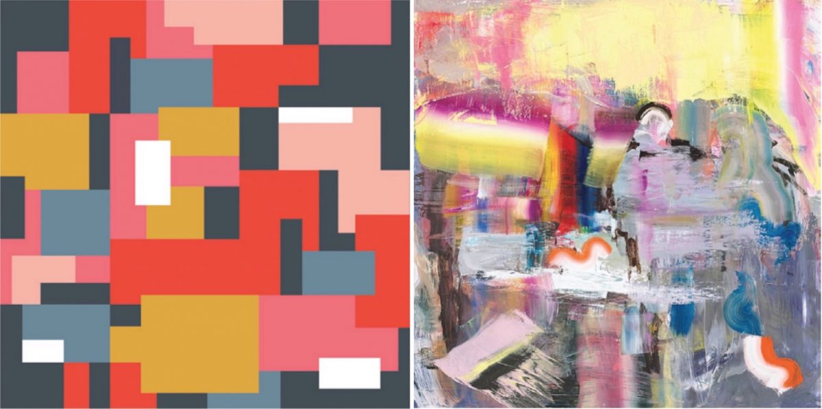 Left: Shirley Copperwhite: Layers, 2017; right: Diana Copperwhite: Fake New World, 2015; private collection, photo courtesy Kevin Kavanagh Gallery / the artist. | Diana Copperwhite and Shirley Copperwhite: Double Vision | Saturday 3 February  – Sunday 25 March 2018 | Municipal Gallery