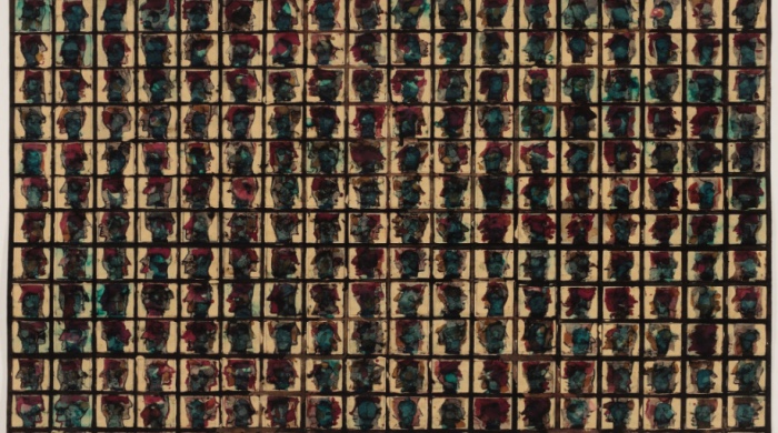 Charles Harper RHA, Conversation, 1980, Mixed media on paper, 62 x 92 cm, Collection of the Arts Council/An Chomhairle Ealaíon. | Charles Harper: A Retrospective | Friday 16 March  – Sunday 22 April 2018 | Royal Hibernian Academy