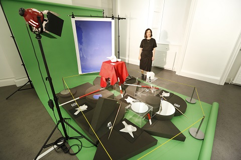 Barbara Knezevic pictured in the Hennessy Art Fund for IMMA Collection 2018 exhibition space beside her artwork The Last Thing on Earth (2016). IMMA Collection Acquisition 2018. Photograph by Sasko Lazarov. Courtesy of Photocall Ireland. | Hennessy Art Fund for IMMA Collection 2018 | Friday 11 May  – Sunday 16 September 2018 | IMMA