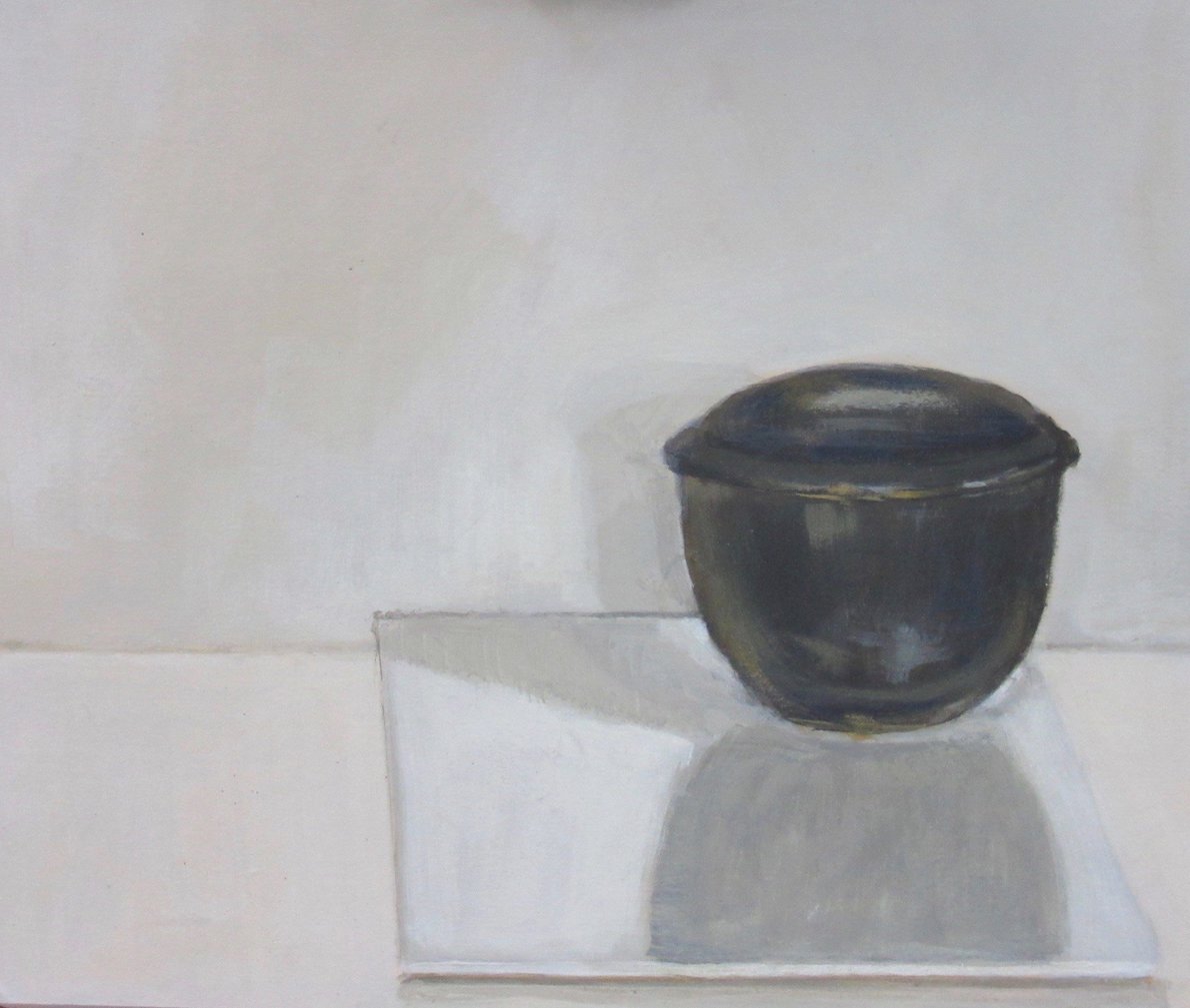 Little Jar of Treasures, egg tempera on card. © Maria Levinge | Still Life | Monday 18 June  – Saturday 14 July 2018 | Wexford Arts Centre