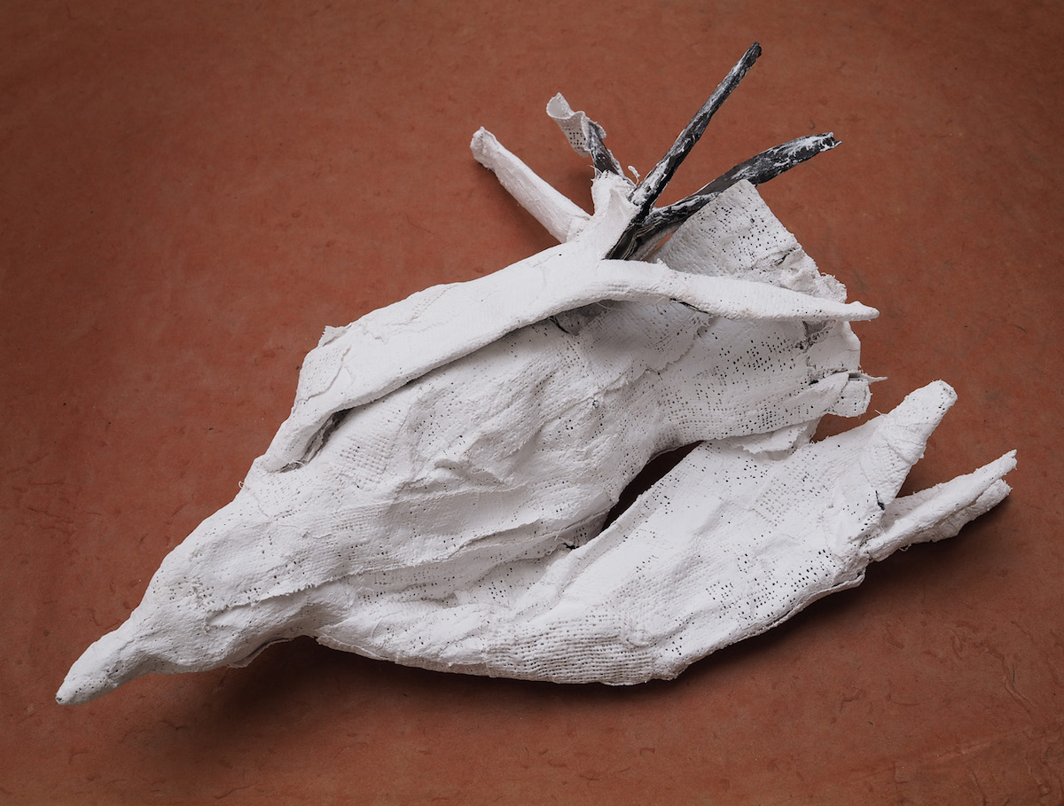 Wendy Dison, Untitled, paper, plaster, wire, 2017 | Wendy Dison: The Sound of Ravens | Saturday 3 November  – Tuesday 11 December 2018 | Uillinn: West Cork Arts Centre