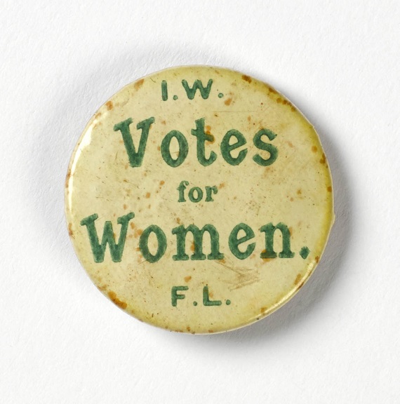 Badge worn by Francis Sheehy Skeffington and taken from his coat after his death in 1916 © National Museum of Ireland | Suffrage and Citizenship | Friday 20 July  – Friday 14 December 2018 | 