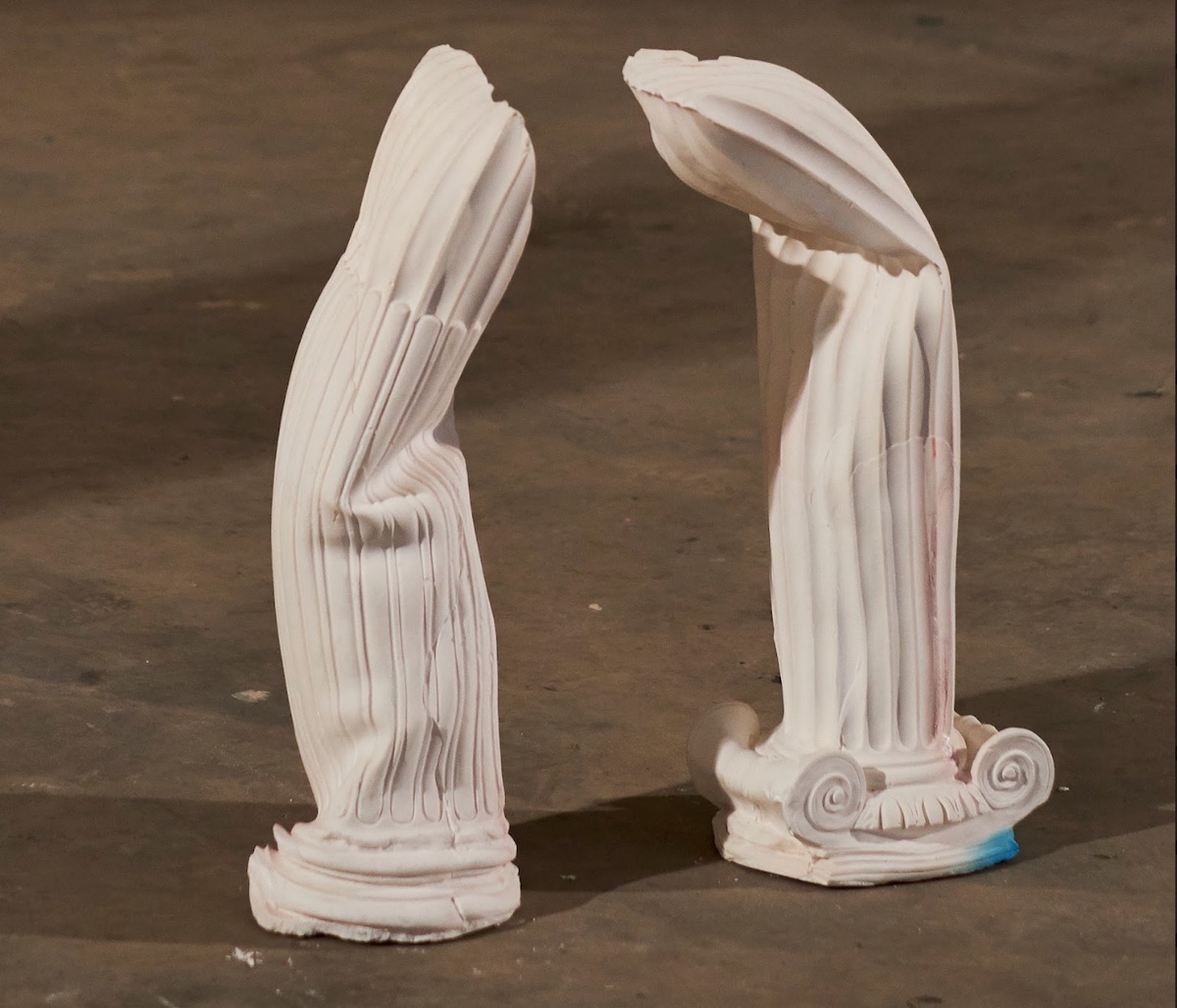 Doireann Ní Ghrioghair, Whispering Orders, 2017, plaster & pigment, 45 x 45 x 7cm | Urgencies | Saturday 19 January  – Saturday 9 March 2019 | CCA