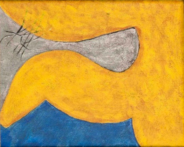 Roger Hilton: Untitled, 1967, oil and charcoal on canvas, 26 x 34 cm | ModBrit | Thursday 21 February  – Saturday 23 March 2019 | Hillsboro Fine Art