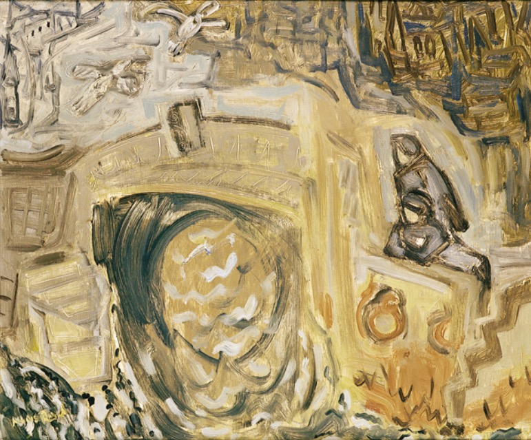 Nano Reid: Loafers, 1957, oil on board, 50.8 x 60.9cm; Drogheda Municipal Art Collection, Highlanes Gallery, Drogheda | I send my love along the Boyne | Saturday 8 June  – Friday 16 August 2019 | Solstice Arts Centre