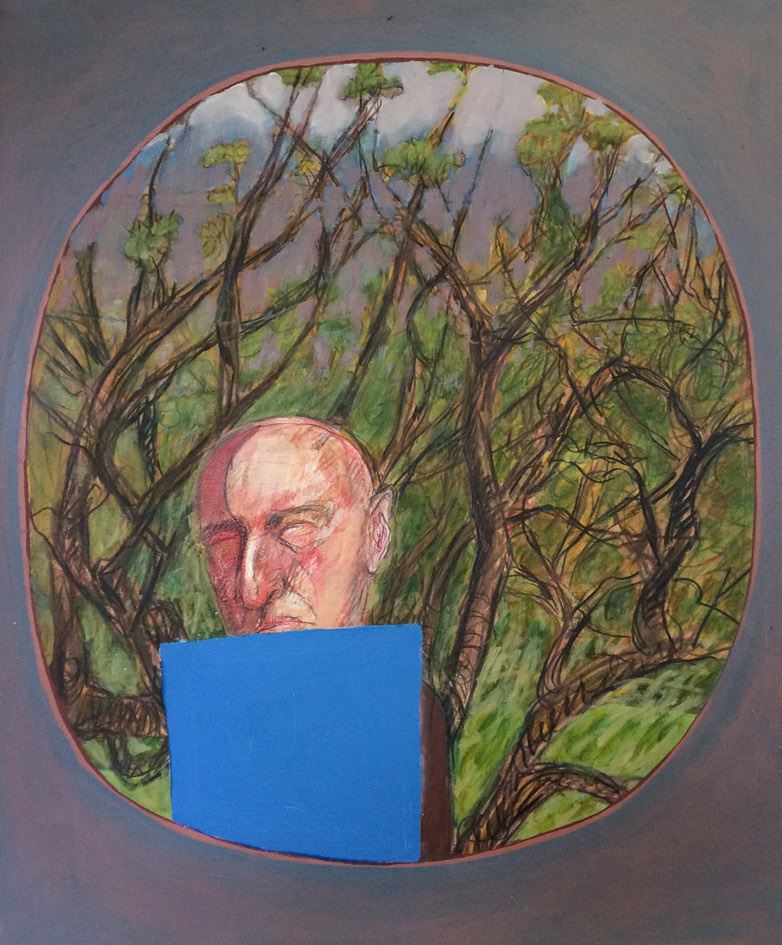 Brian Bourke: Ineluctable Blue, oil on canvas, 60 x 80cm | Brian Bourke: Contemplating the Ineluctable | Friday 28 June  – Saturday 20 July 2019 | Taylor Galleries