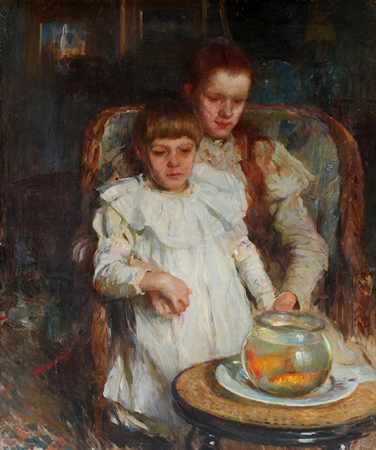 Walter Frederick Osborne RHA: The Goldfish Bowl, c. 1900 | Seen not Heard | Friday 28 June  – Monday 28 October 2019 | Crawford Art Gallery