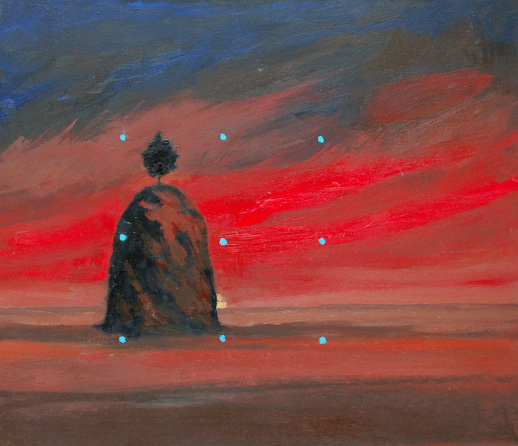 Louise Neiland, Blue Moons, 2019, oil on wood, 20 x 25 cm | Summer Group Show | Thursday 1 August  – Saturday 7 September 2019 | Taylor Galleries